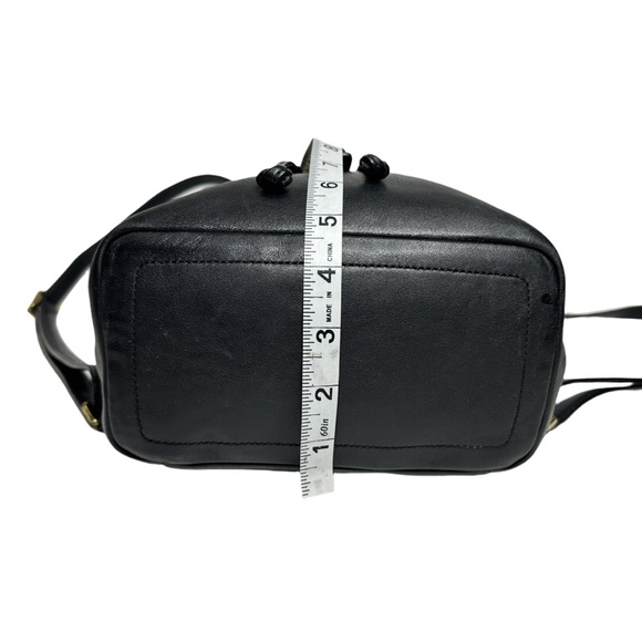 VINTAGE Y2K COACH | 9858 Legacy Black Leather Mini Backpack Nap Sack Bag Purse - Picture 6 of 13